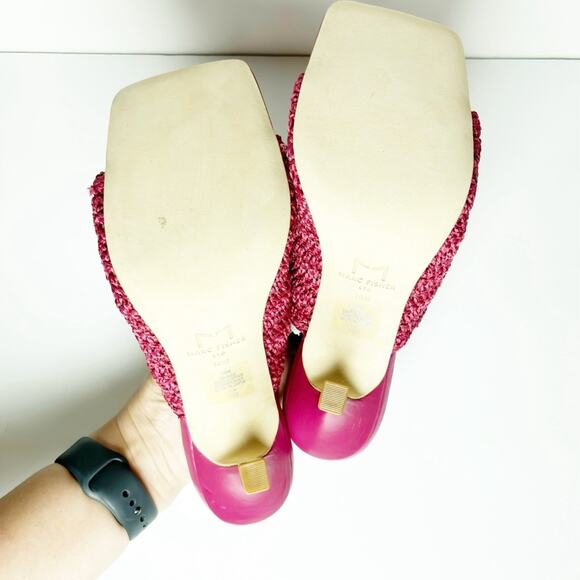 MARC FISHER MLDAKO WOMEN PINK MAN MADE SOLE SANDAL HEELS BRAND NEW 10M NO BOX - Picture 2 of 8